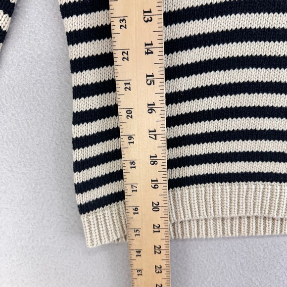 VTG Y2K Old Navy Sweater Womens‎ S Striped Collared Ribbed Cotton Preppy - Picture 7 of 8